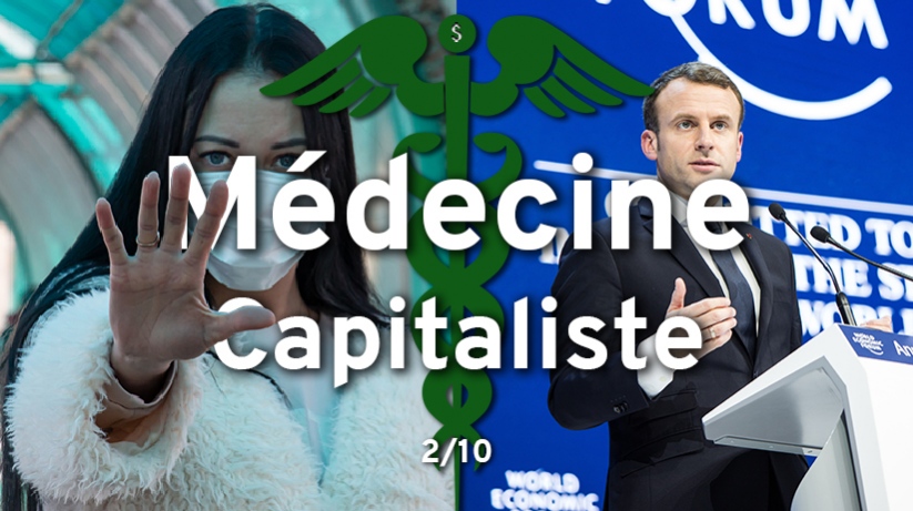Montage Crise du Covid et Macron au Forum économique mondial